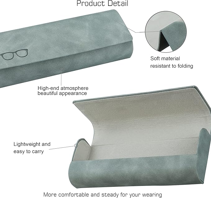 VisionGlobal Hard Shell Eyeglass Case for Eyeglasses and Sunglasses for Men/Women and Kids