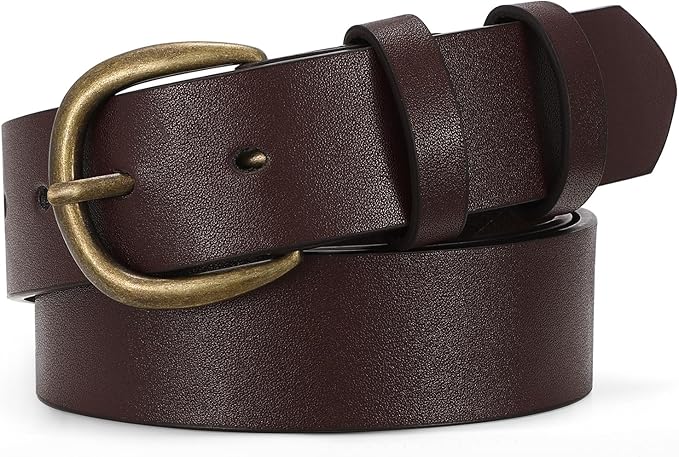 SUOSDEY Womens Casual Leather Belt for Jeans Dress Pants,Fashion Ladies Waist Belt