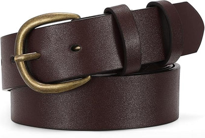 SUOSDEY Womens Casual Leather Belt for Jeans Dress Pants,Fashion Ladies Waist Belt