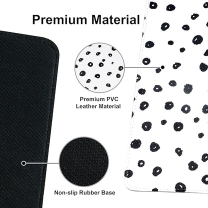 Colorful Star Boho Desk Mat, XXL Mouse Pad Desk Pad Boho Desk Accessories for Women Office Decor, Non-Slip Rubber Base Waterproof Leather Computer Desk Mat, Polka Dot Gaming Mousepad, 31.5" x15.7"