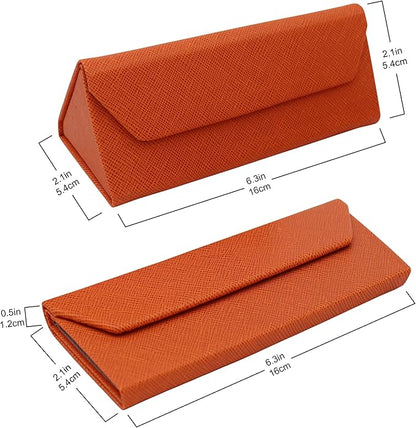 Real Sic Glasses Case for Men and Women - Magnetic Folding Hard Shell Sunglass Holder - Inspired by Solid Color