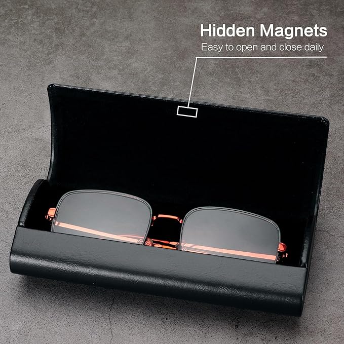 Vemiss Hard Shell Eyeglass Cases, Lightweight Portable Glasses Case for Women Men