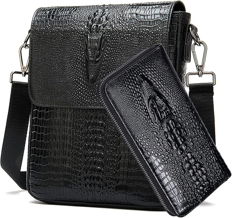 Mens Crossbody Bag, Leather Messenger Shoulder Bag for Women Men Purse Travel Work Business | Leather, Messenger, Purse, Travel, Work, Business