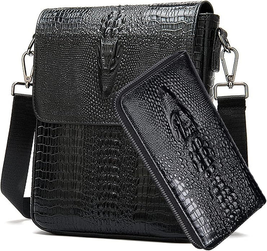 Mens Crossbody Bag, Leather Messenger Shoulder Bag for Women Men Purse Travel Work Business | Leather, Messenger, Purse, Travel, Work, Business