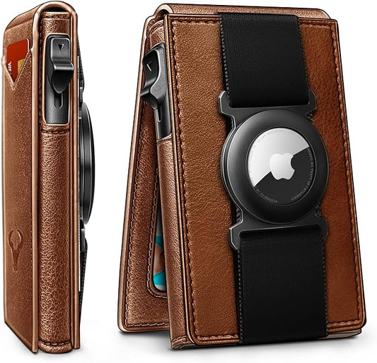 BULLIANT Men Wallet Gift Boxed,Slim Front Pocket Wallet Money Clip Card Holder 3.8"x2.7",Pop-up Access