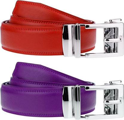 Gelante Ratchet Belt for Men, Mens Belts Leather 1.3'' Adjustable Trim to Fit Dress Belt