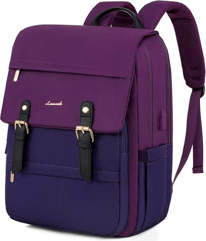 LOVEVOOK Travel Laptop Backpack Purse for Women Fashion Vintage Computer Backpack 15.6 Inch Large Teacher Nurse Backpack Casual Daypack for Business Work College