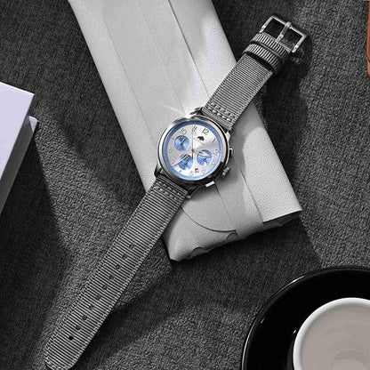 BISONSTRAP Men’s Nylon Watch Bands, Two-Piece Military Watch Straps, Quick Release, Brushed Buckle, Band Width 18mm 19mm 20mm 22mm