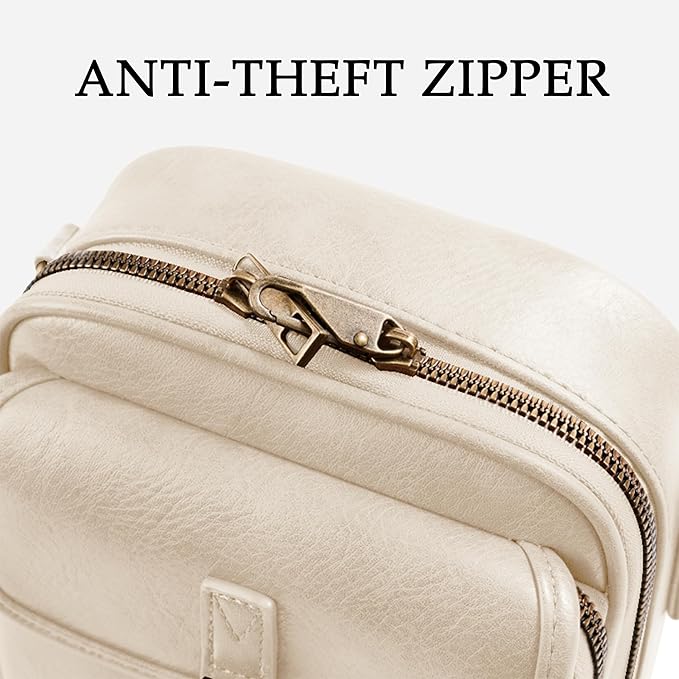 Small Messenger Bag Vegan Leather Crossbody Bag for Women Men, Vintage Cross Body Shoulder Purse with Card Slots