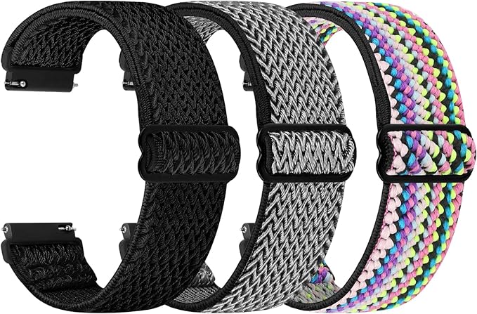TumpCez Quick Release Watch Band - Choice of Width -18mm 19mm 20mm 22mm 24mm Watch Bands, Solo Loop Adjustable Elastic Nylon Watch Straps Replacement Wristband for Men Women