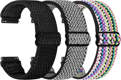 TumpCez Quick Release Watch Band - Choice of Width -18mm 19mm 20mm 22mm 24mm Watch Bands, Solo Loop Adjustable Elastic Nylon Watch Straps Replacement Wristband for Men Women