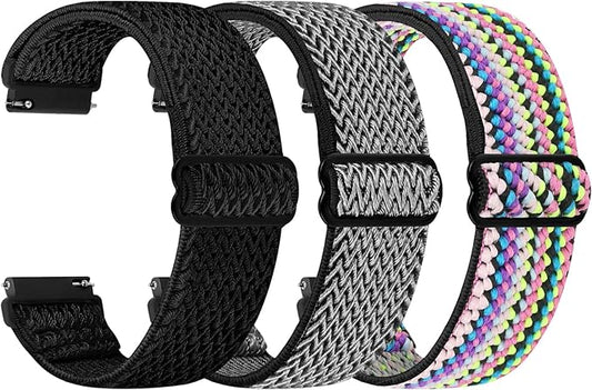 TumpCez Quick Release Watch Band - Choice of Width -18mm 19mm 20mm 22mm 24mm Watch Bands, Solo Loop Adjustable Elastic Nylon Watch Straps Replacement Wristband for Men Women