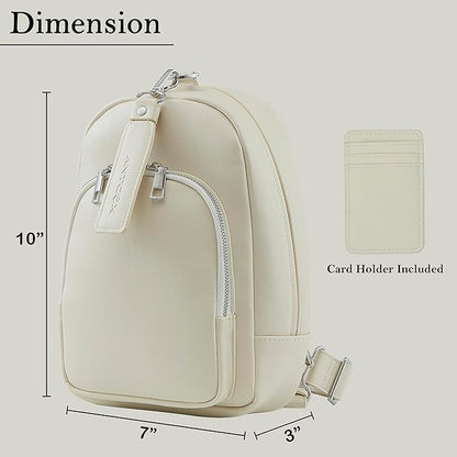 CCW Sling bag for Women & Men-Magnetic closure Cusual EDC bag with fast access-Concealed carry crossbody bag for Women & Men-Include universal fast draw Holster (Beige)