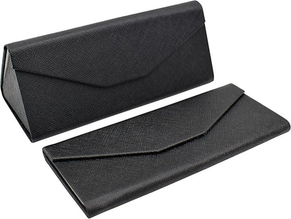 Real Sic Glasses Case for Men and Women - Magnetic Folding Hard Shell Sunglass Holder - Inspired by Solid Color