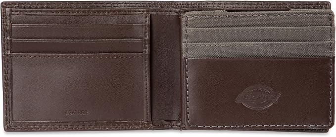 Dickies Men's RFID Everyday Leather Bifold Chain Wallet Black