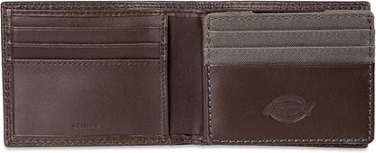 Dickies Men's RFID Everyday Leather Bifold Chain Wallet Black