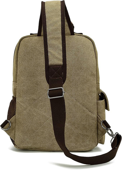 Sechunk Canvas Messenger Bag Sling Bag Crossbody Bag Shoulder Bag Retro Cross Body Handbags