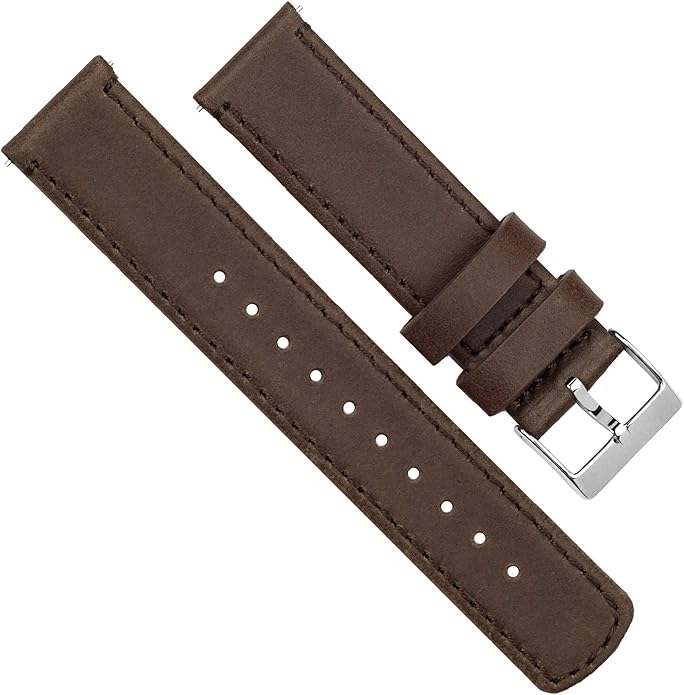 BARTON WATCH BANDS - Top Grain Leather Watch Bands Compatible with Apple Watch Models - 1, 2, 3, 4, 5, 6, 7, 8, 9, 10, SE, Ultra & Ultra 2