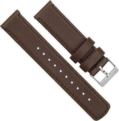 BARTON WATCH BANDS - Top Grain Leather Watch Bands Compatible with Apple Watch Models - 1, 2, 3, 4, 5, 6, 7, 8, 9, 10, SE, Ultra & Ultra 2