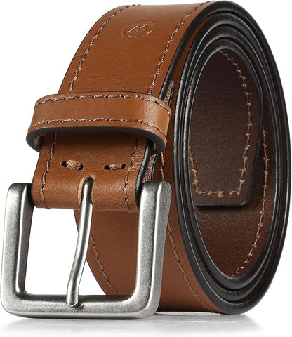 Wrangler Men’s Leather Belt, Country Casual Every Day Belt for Jeans