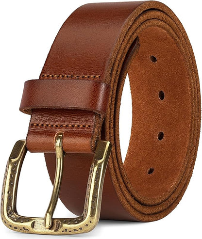 Thicken Full Grain Leather Mens Belt Heavy Duty Mens Work Belt Mens Belt High Hardness Buckle Packed In Gift Box