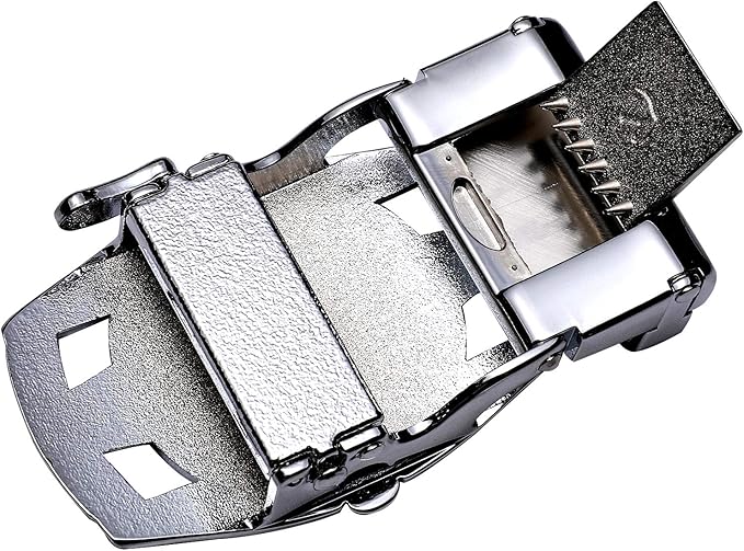 Barry.Wang Mens Belts Leather Ratchet Automatic Buckle Slide Click 1 3/8" Designer Dress Fashion Classic Casual Work Business