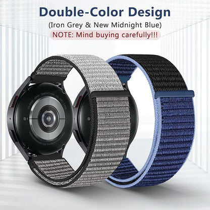 22mm Nylon Quick Release Watch Band Compatible with Samsung Galaxy Watch 3 45mm/Gear S3 Frontier/Garmin Venu 4 45mm/3 45mm/2/Vivoactive 4/Forerunner 570(47mm)/255/265/Amazfit Helio/Bip 6/5/Balance 2