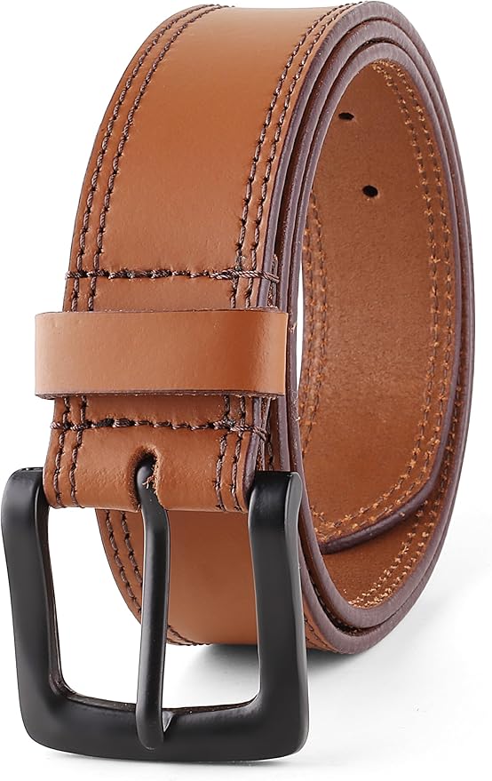 F&L CLASSIC Men's Full Grain Leather Belt Handmade, 1.5 Inch Wide Jeans Dress Belt, Gift Box, USA