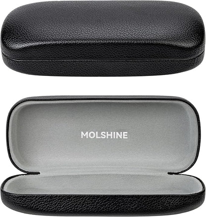molshine Hard Shell Sunglasses Case, Classic Large Glasses Case for Women Men, Sunglass Eyeglasses