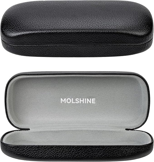 molshine Hard Shell Sunglasses Case, Classic Large Glasses Case for Women Men, Sunglass Eyeglasses
