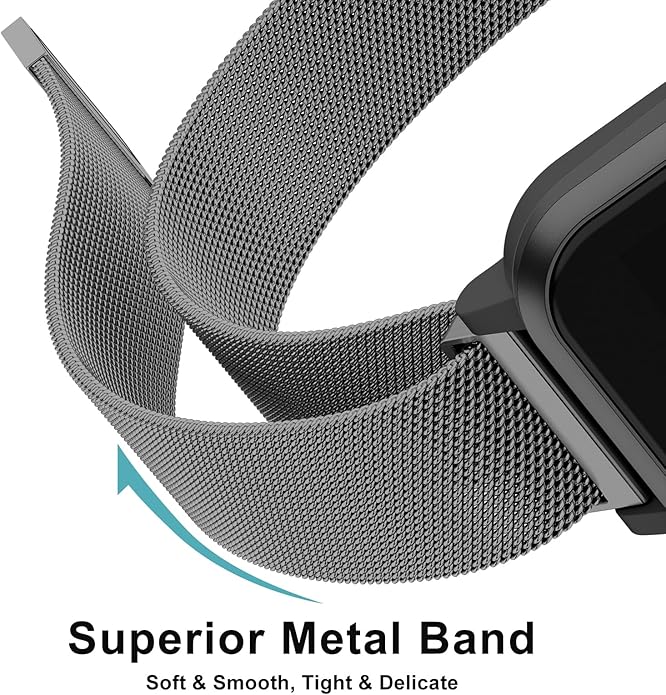 Vanjua 18mm 19mm 20mm 22mm Watch Band Quick Release Replacement Wristbands, Stainless Steel Metal Mesh Loop Adjustable Magnetic Replacement Straps Bands for Men Women