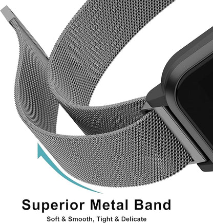 Vanjua 18mm 19mm 20mm 22mm Watch Band Quick Release Replacement Wristbands, Stainless Steel Metal Mesh Loop Adjustable Magnetic Replacement Straps Bands for Men Women
