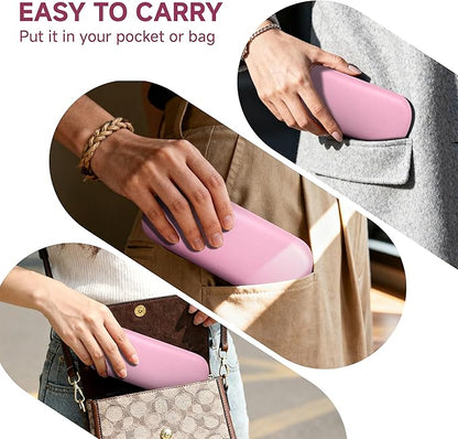 Glasses Case Large Hard Shell Eyeglasses Case PU Leather Protective for Sunglasses Eyeglasses