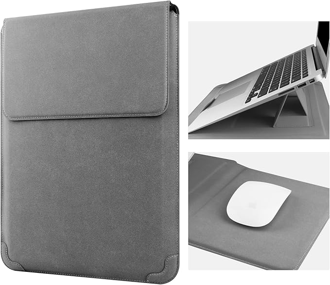 HoYiXi 13 Inch Laptop Sleeve Case Bag Compatible with MacBook Neo 2026/MacBook Air 13 M1 M2 2022-2018/MacBook Pro 13 M2 2022-2016/Surface Pro 8 2021/Surface Go 3 13-13.6'' Dell HP ASUS Acer PC, Gray