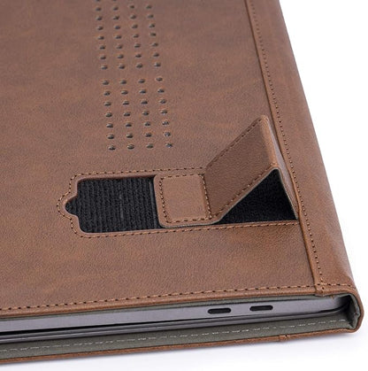 TYTX Laptop Case for MacBook Pro 16 Inch Leather Case 2021-2026 M5 A3428 A3429 M4 A3403 A3186 M3 A2991 M2 A2780 M1 A2485 Protective Folio Book Cover with Vents and Stand Function, Dark Brown