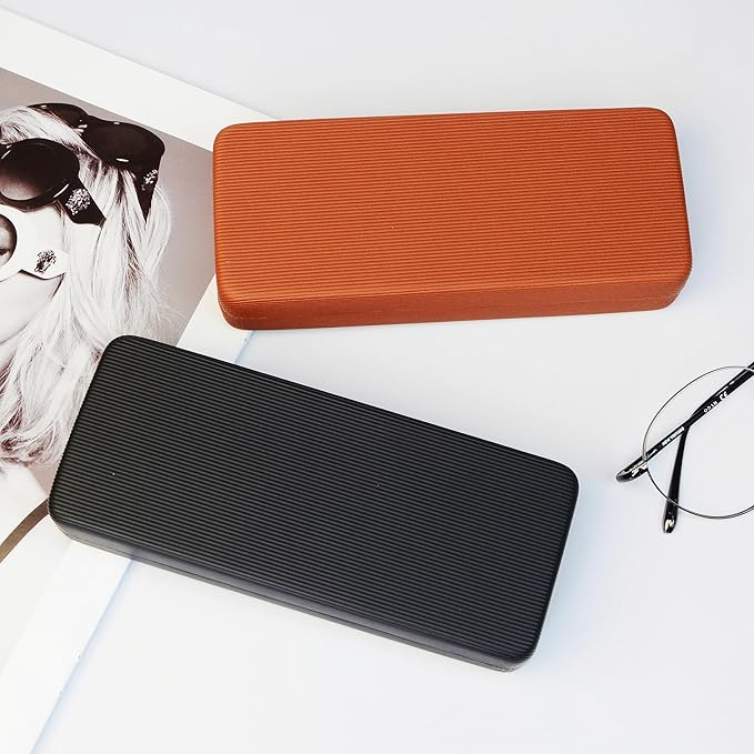 Eyeglass Case 2PCS,Glasses Case Hard Shell,Hard Eyeglass case for Women Men