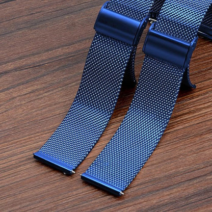TStrap Mesh Watch Band Metal - Black Quick Release Watch Bands for Men Women - Stainless Steel Smart Watches Strap Bracelet Replacement - 10mm 12mm 14mm 16mm 18mm 20mm 22mm
