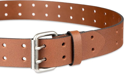 Dickies Men's Double Prong Leather Work Belt – Fully Adjustable, Regular & Big and Tall Sizes