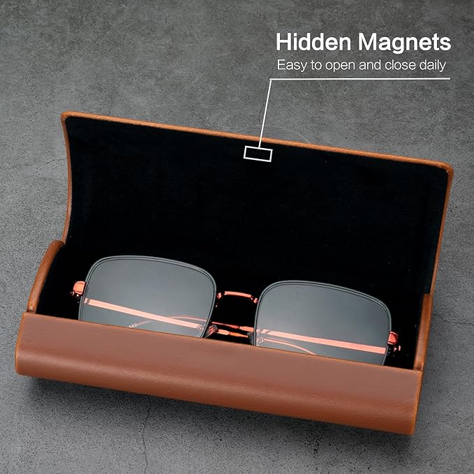 Vemiss Hard Shell Eyeglass Cases, Lightweight Portable Glasses Case for Women Men