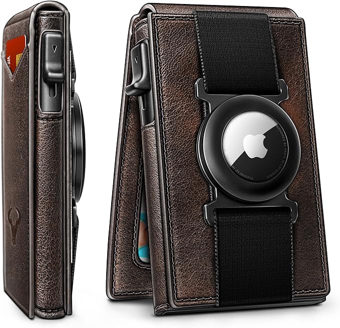 BULLIANT Men Wallet Gift Boxed,Slim Front Pocket Wallet Money Clip Card Holder 3.8"x2.7",Pop-up Access