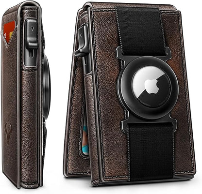BULLIANT Men Wallet Gift Boxed,Slim Front Pocket Wallet Money Clip Card Holder 3.8"x2.7",Pop-up Access