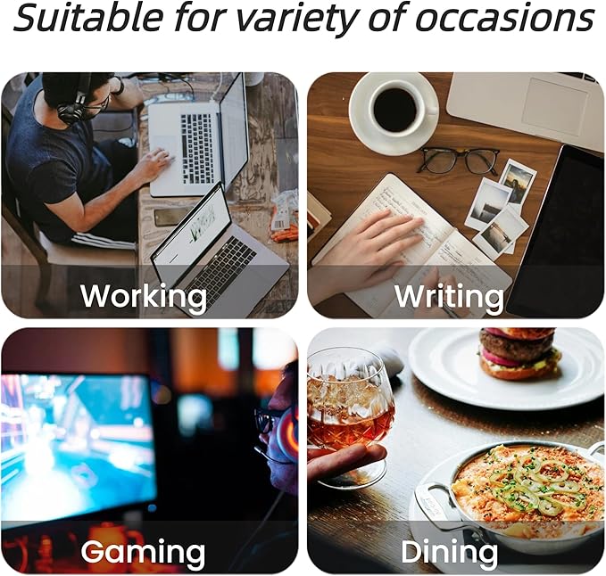 Desk Pad Mat PU Leather Non-Slip Water-Resistant Desk Matt for Desktop Large Mouse Pad for Office and Home Black 31.5" x 15.8"