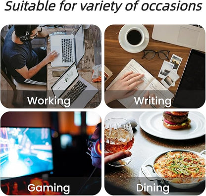 Desk Pad Mat PU Leather Non-Slip Water-Resistant Desk Matt for Desktop Large Mouse Pad for Office and Home Black 31.5" x 15.8"