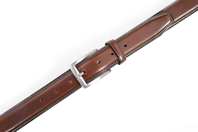 Fabio Valenti Genuine Leather Dress Belts For Men - Mens Belt For Suits, Jeans, Uniform With Single Prong Buckle