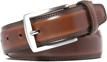 Fabio Valenti Genuine Leather Dress Belts For Men - Mens Belt For Suits, Jeans, Uniform With Single Prong Buckle
