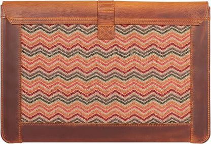 Londo Top Grain Leather Sleeve, Bohemian Bag for MacBook Pro and Air, 16 Inch, 15 Inch, 14 Inch, 13 Inch & 13.3 Inch, iPad Pro 12.9-inch Case