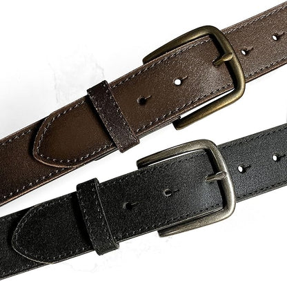 BS57 Classic Vintage Casual Jean Replacement Belt Strap or Belt 1-1/2"(38mm) Wide, Multi-Style Options