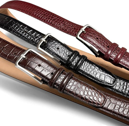 Men's Oil-Tanned Genuine Leather Dress Classic Belt 1-1/8"(30mm) or 1-3/8"(35mm) Wide One Piece Dress Belt