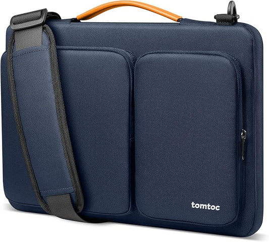tomtoc Laptop Shoulder Bag for 2026 14 Inch MacBook Pro M5/M4/M3/M2/M1 Pro/Max 2026-2021, 13.5-14.4 Surface Laptop 7/6/Studio 2, Surface Book 3, 360 Protective Case Fit Asus VivoBook