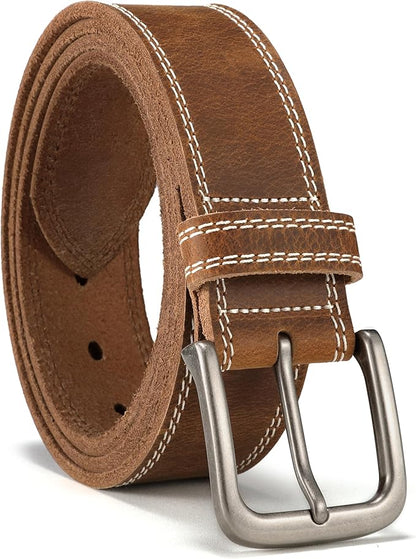 CHAOREN Full Grain Leather Belt for Men, Work Belts for Men Heavy Duty, Daily Wear for Jeans Pants